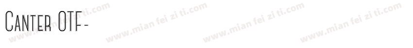 Canter (OTF)字体转换